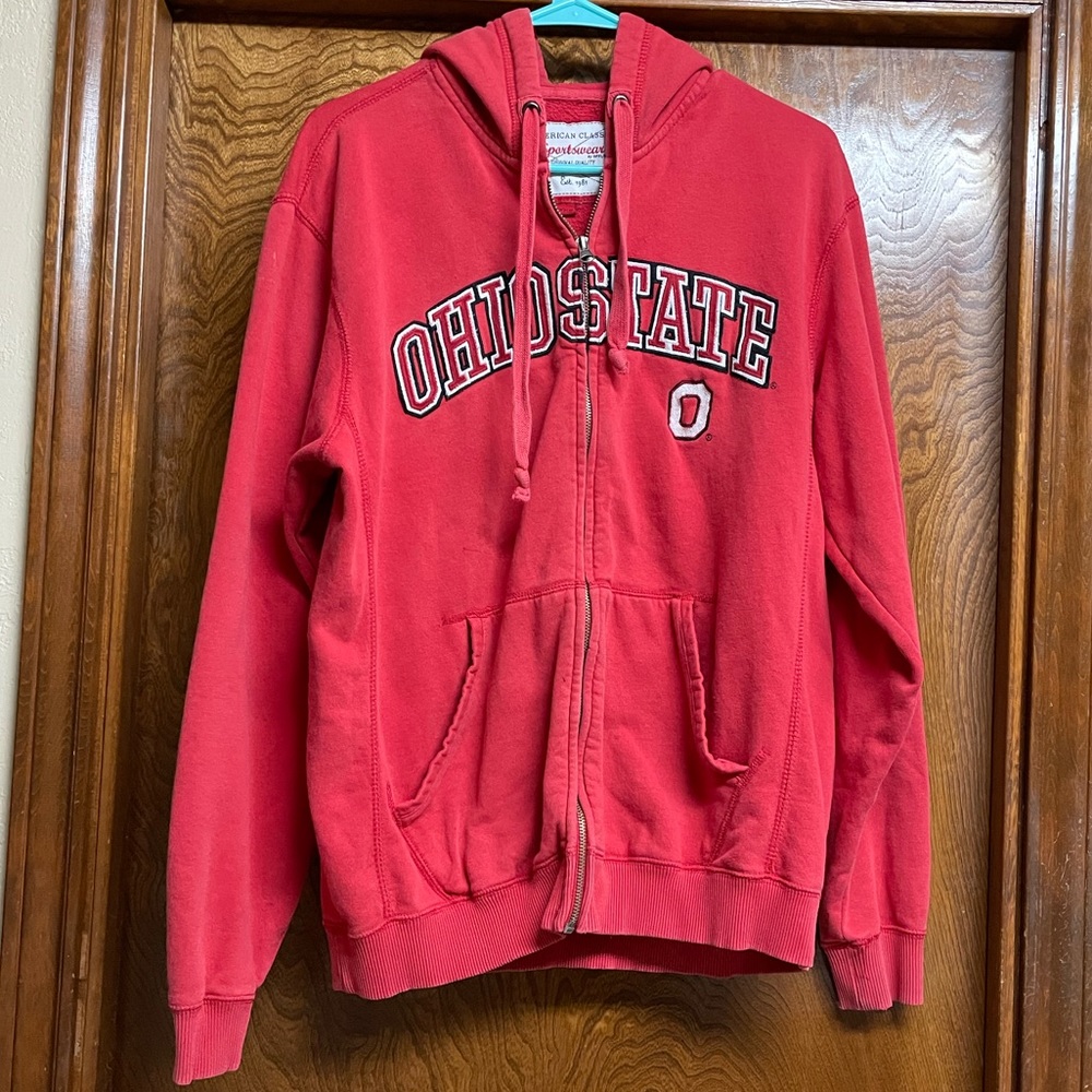 Ohio State Zip Up Jacket Size Medium Mens